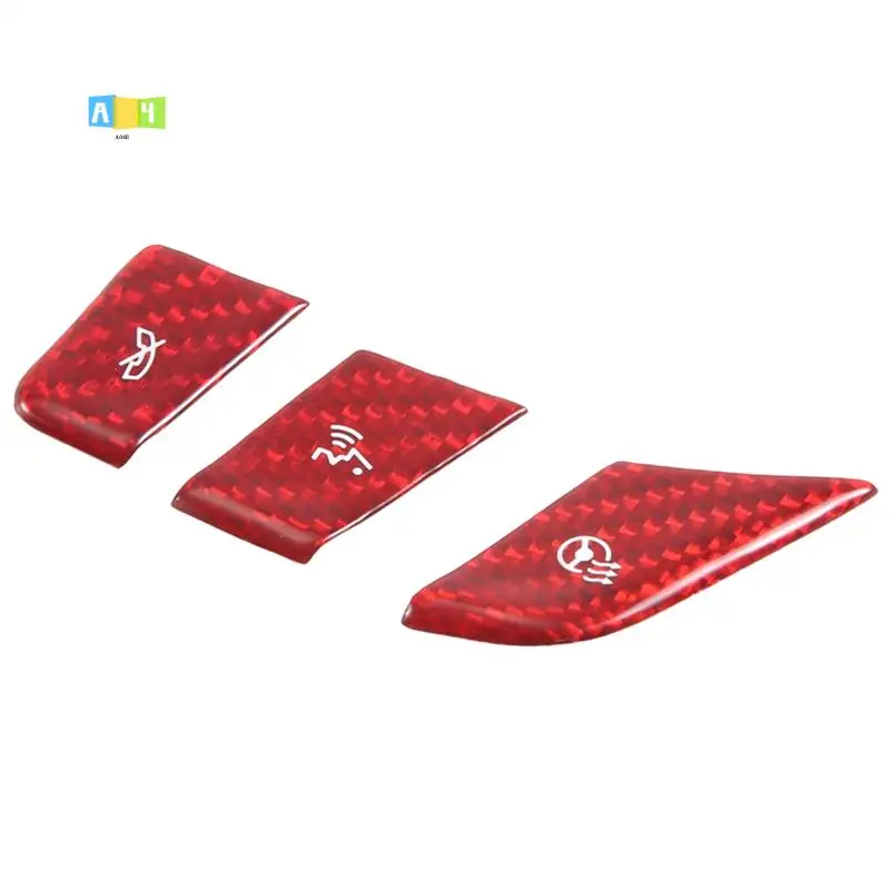

A04E-Car Carbon Fiber Steering Wheel Button Sticker Trim Cover For Corvette C8 2020-2023 Heated Button Decal
