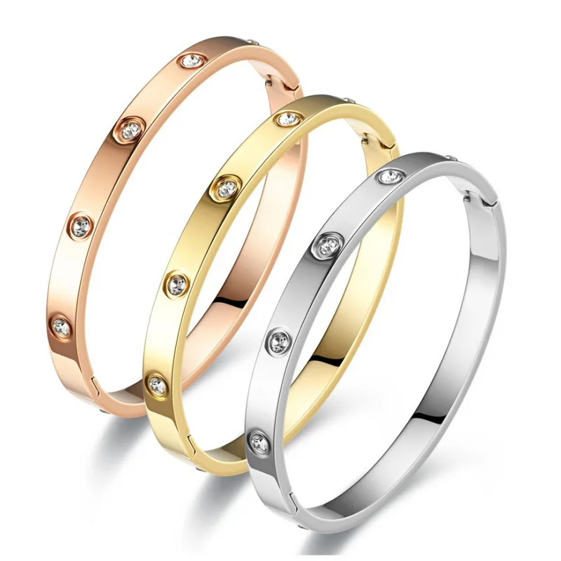 1PC Women's Fashion Stainless Steel Waterproof Luxury Bracelet Jewelry Accessories Suitable for Date, Party, Festival Gifts image 2