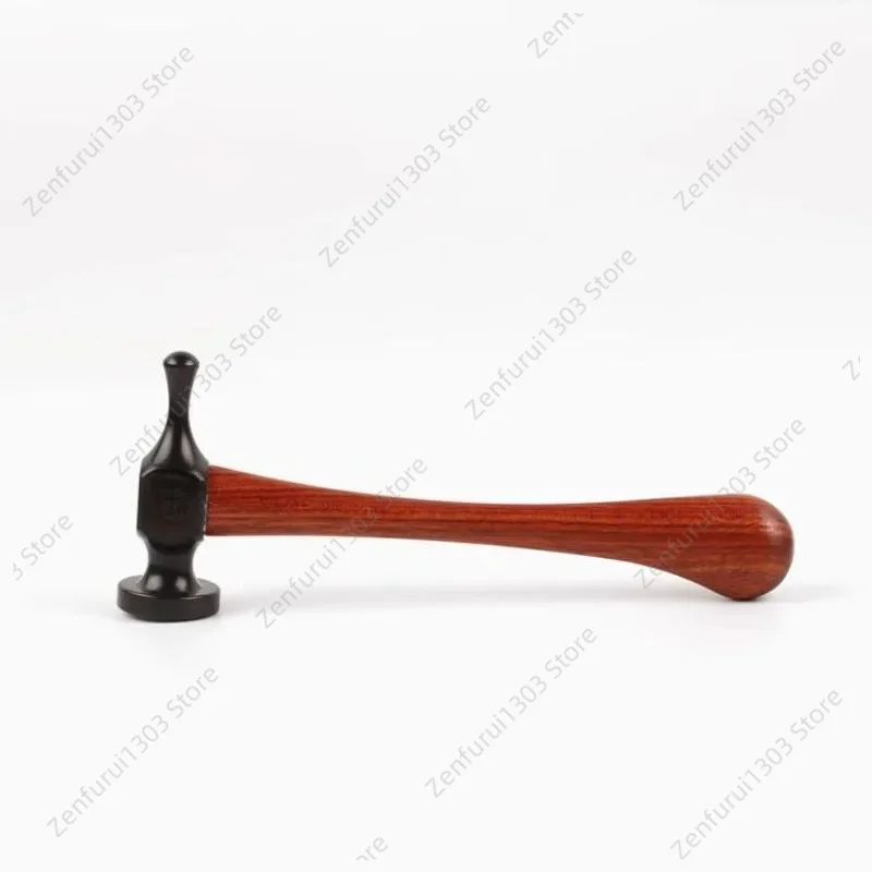 HRC52 55# High Carbon Steel Rosewood Handle Leather Craft Stitching Hammer Gothic Ball Peen Jewelry Tool