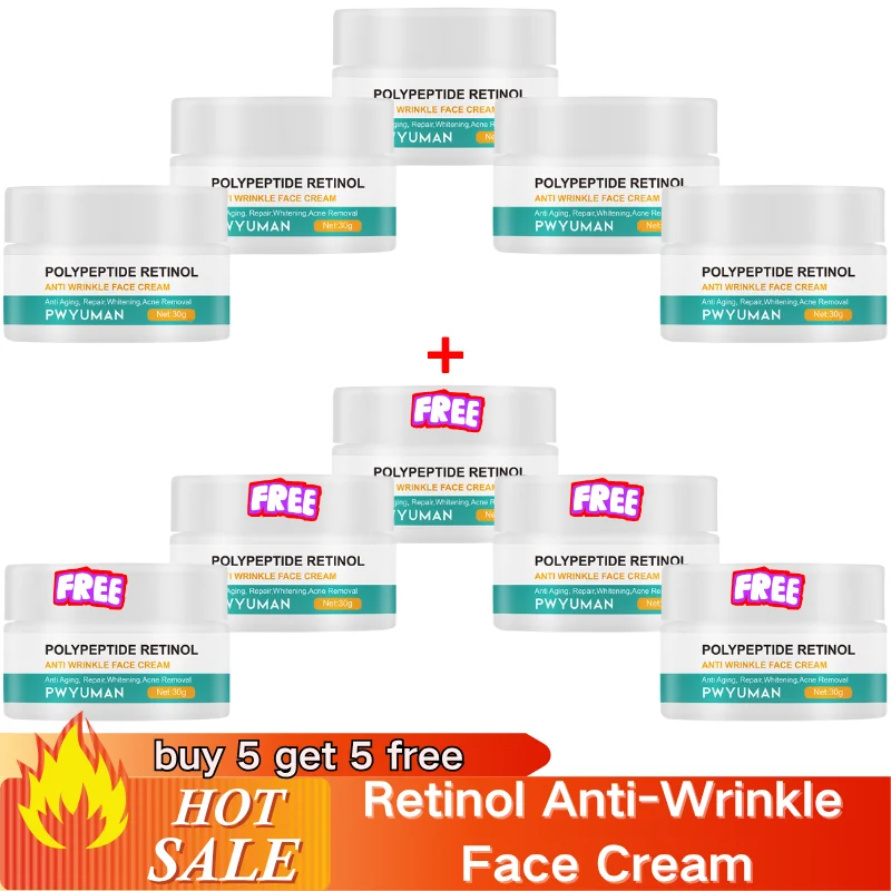 

5 Seconds Retinol Anti-Wrinkle Cream Instant Anti Aging Line Fade Cream Firming Face Fine Skin Moisturizing Care Lifting Cream