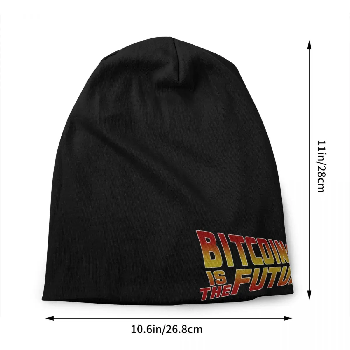 Custom Bitcoin Is The Future Skullies Beanies Caps Cool Knitting Hat Unisex Adult BTC Crypto Currency Blockchain Bonnet Hats