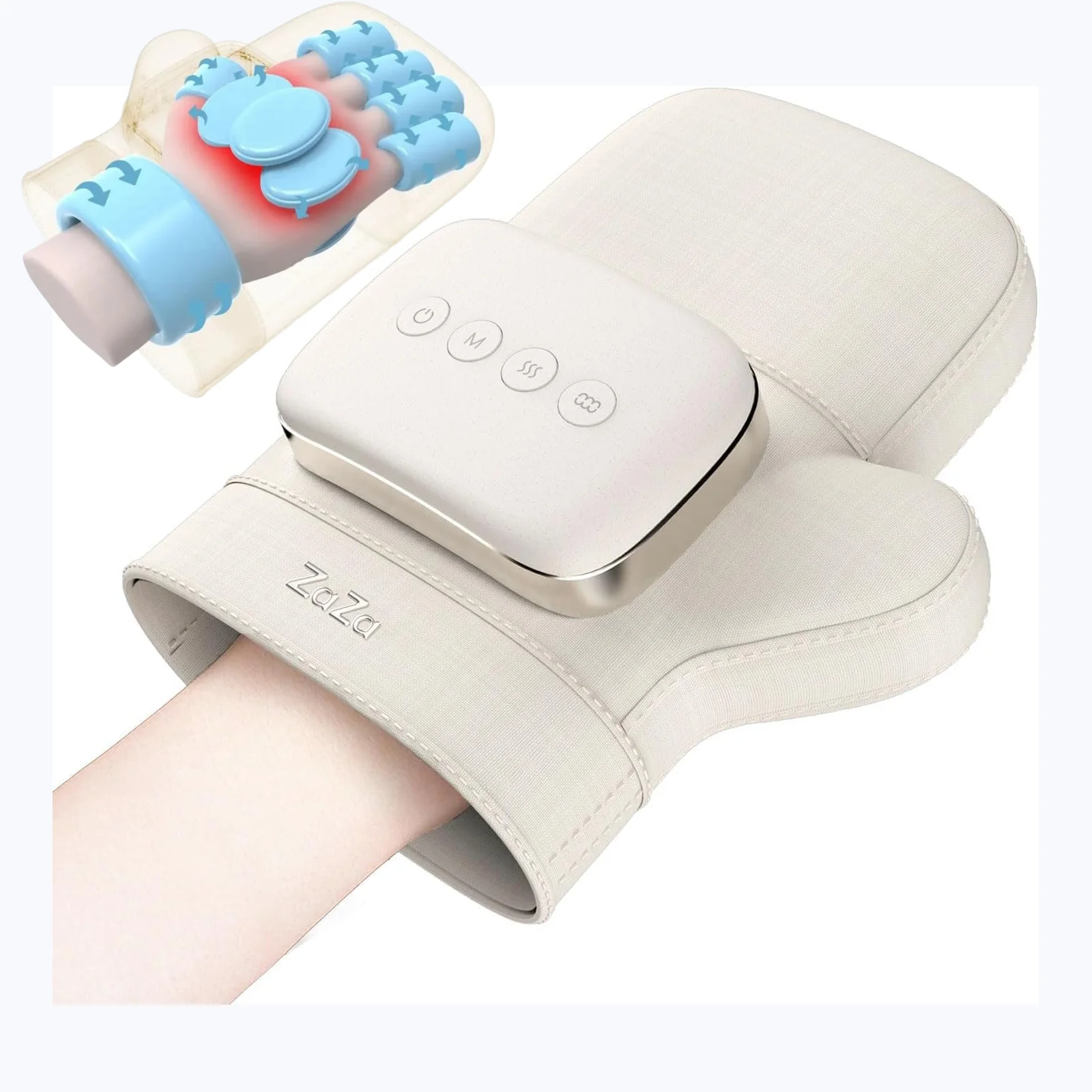 

Hand Massager with Heat and Compression,Soothes Muscles and Joints,Vibration and Acupressure Massage for Palms and Fingers