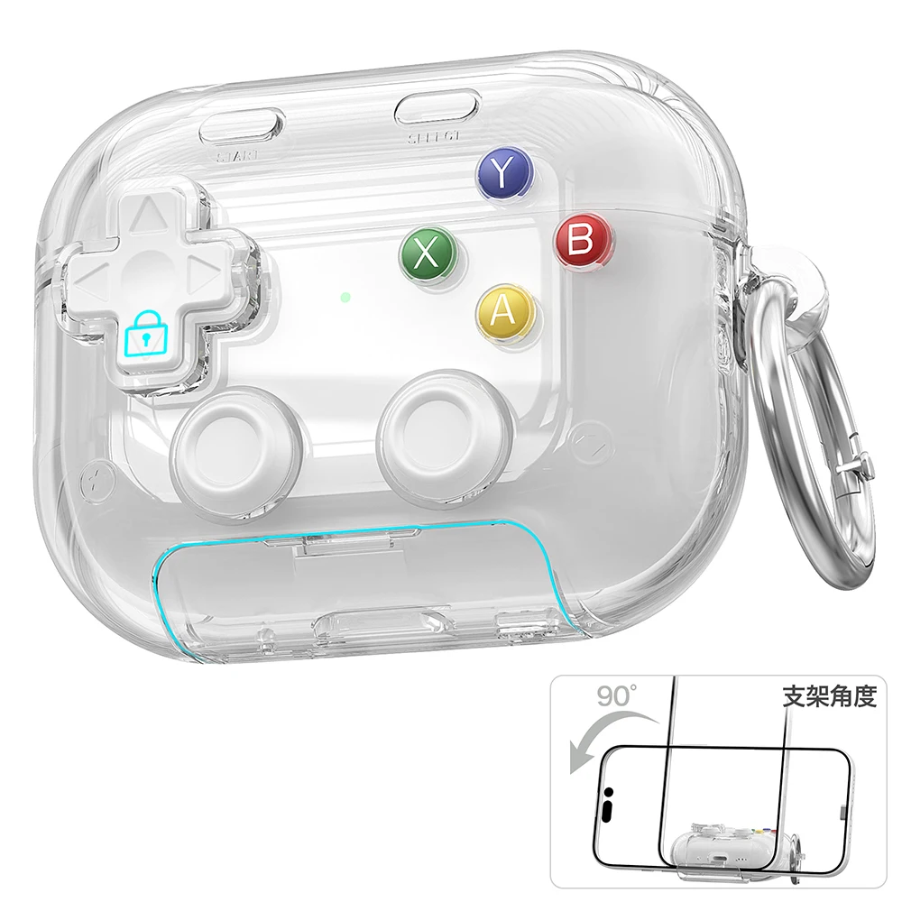 For AirPods Pro 3 Case Creative Stand Holder Gaming Headphone Cover For AirPods Pro 2 2nd Pro3 Pro2 4 Pro Cases Sleeve With Hook