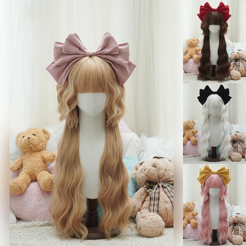 

Lolita Style Long water wave Wig | Heat Resistant Synthetic Hair with Bangs for Cosplay, Halloween, Anime Theme Party Dress