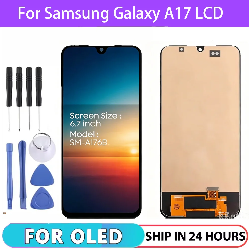 Ecran-amoled-90-hz-pour-samsung-galaxy-a17-5g-sm-a176b-ds-ensemble-ecran-lcd-et-numeriseur-tactile-remplacement-d'ecran-lcd