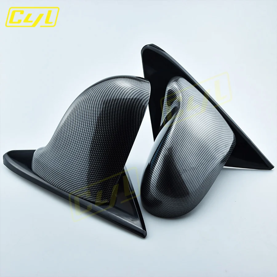 JDM Racing Carbon Film Spoon Style Manual Adjustable Car Side Rearview Mirrors for Honda Civic EG Hatch 2Door 3Door