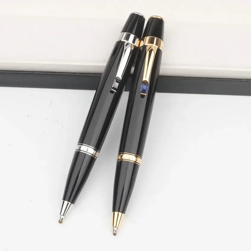 Luxury Bohemia Mini MB Ballpoint Pen Business Novel Design Black Resin Writing Pens with Crystal Number Office School Supplies