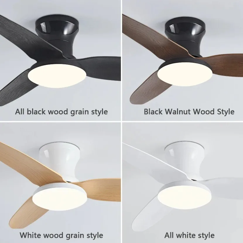 Simple LED Ceiling Fans Light Intelligent APP Strong Wind and Low Decibel Remote Control AC110/220V Household Fan Lighting