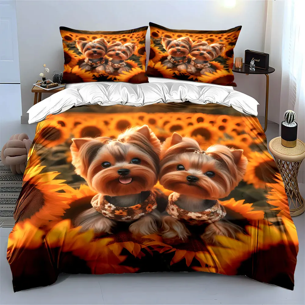 

"Sunflower Pet Outfit Set" Multiple sizes kid's and adults' bedroom Exquisite 3PC bedding set, gift