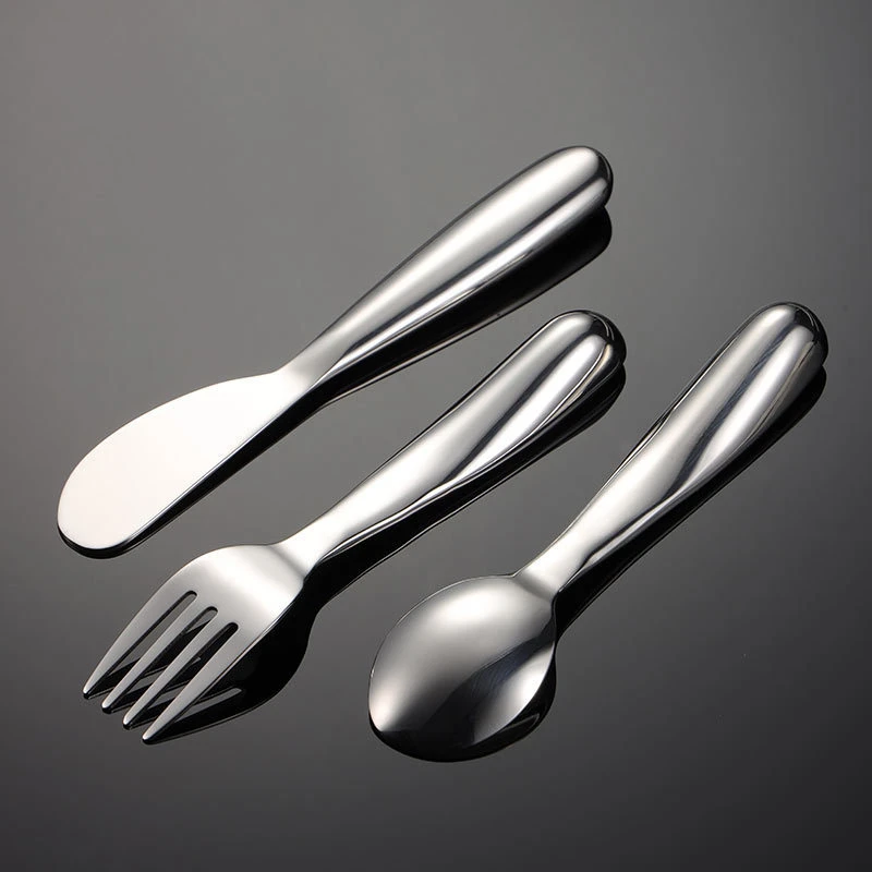 316 Stainless Steel Love Heart Cutlery Set for Children Western Spoon Fork Knife Dinnerware Sets Tableware Kitchen Utensils