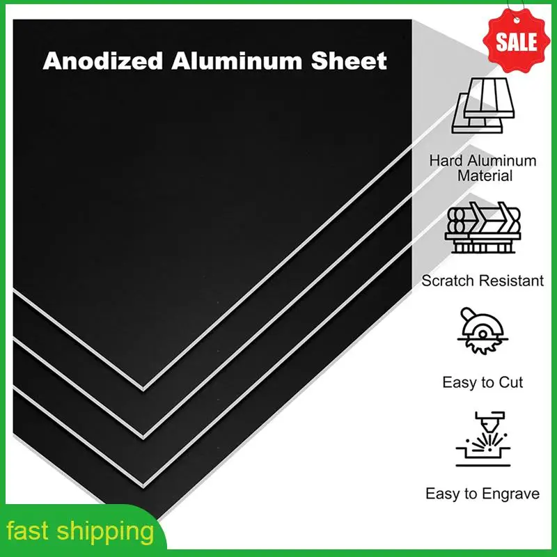 A010 10Pcs 7X5x1/32Inch Anodized Aluminum Sheet,0.8Mm Thick Engraving Blanks For Laser Engraving DIY Crafting Decoration