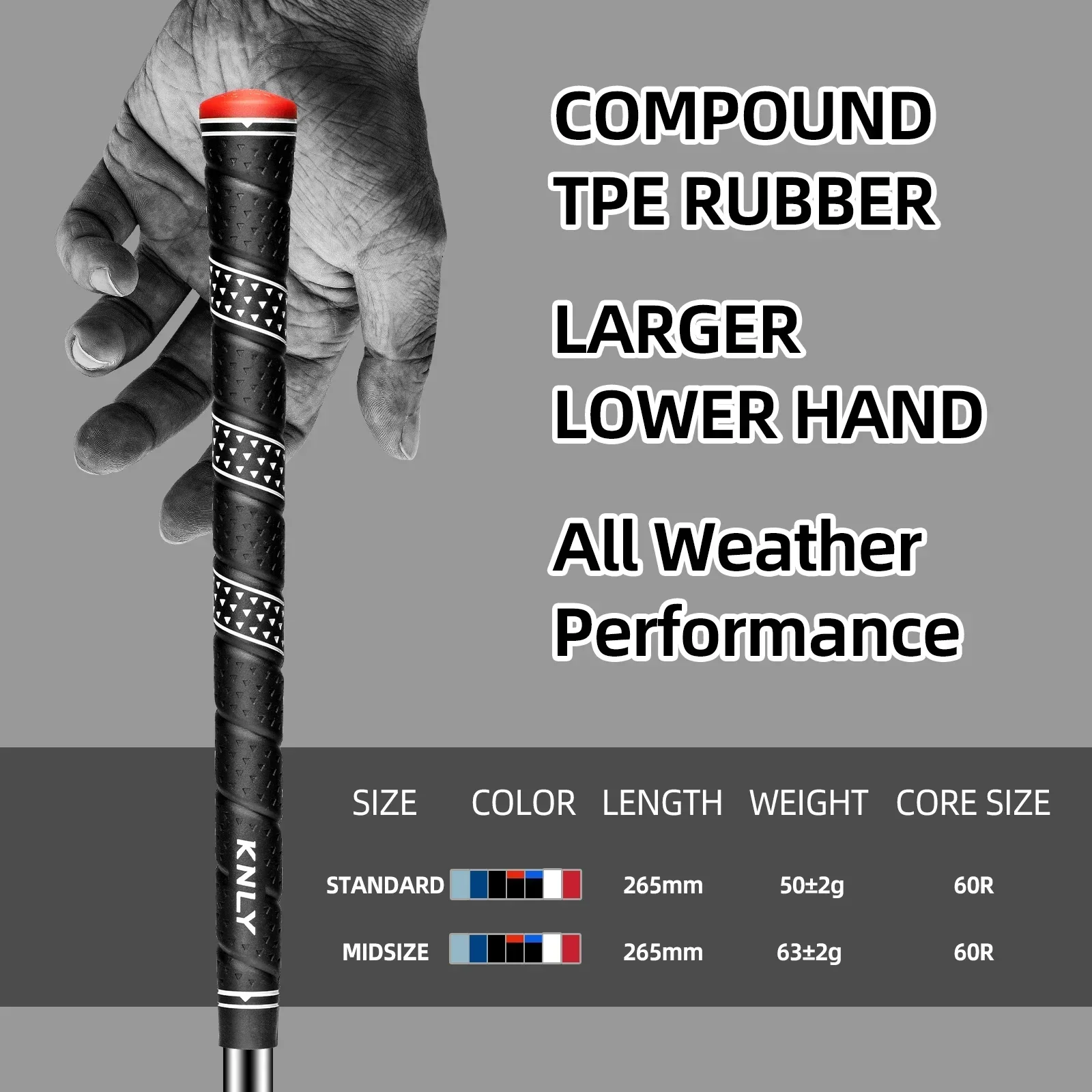 KNLY High Quality Golf Grips 13pcs/lot Golf Grip Kit Tpe Material Soft Feel Golf Club Grip Swing Handle Light Weight grips