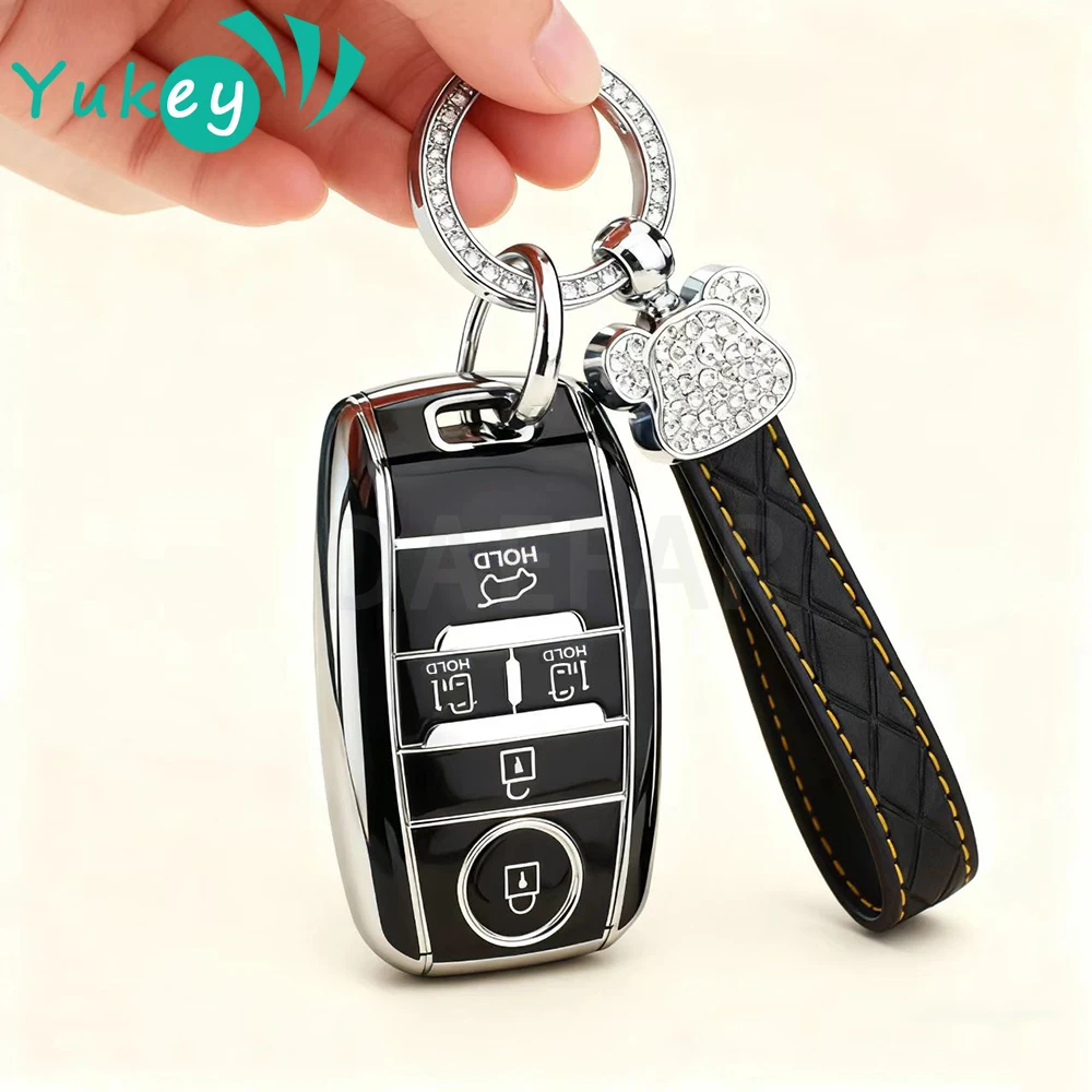 Para Kia nuevo Sedona Grand Carnival Snugly Sorento L580 Kia Doule Carnival 5 6 botones TPU funda para llave remota de coche Protector Fob