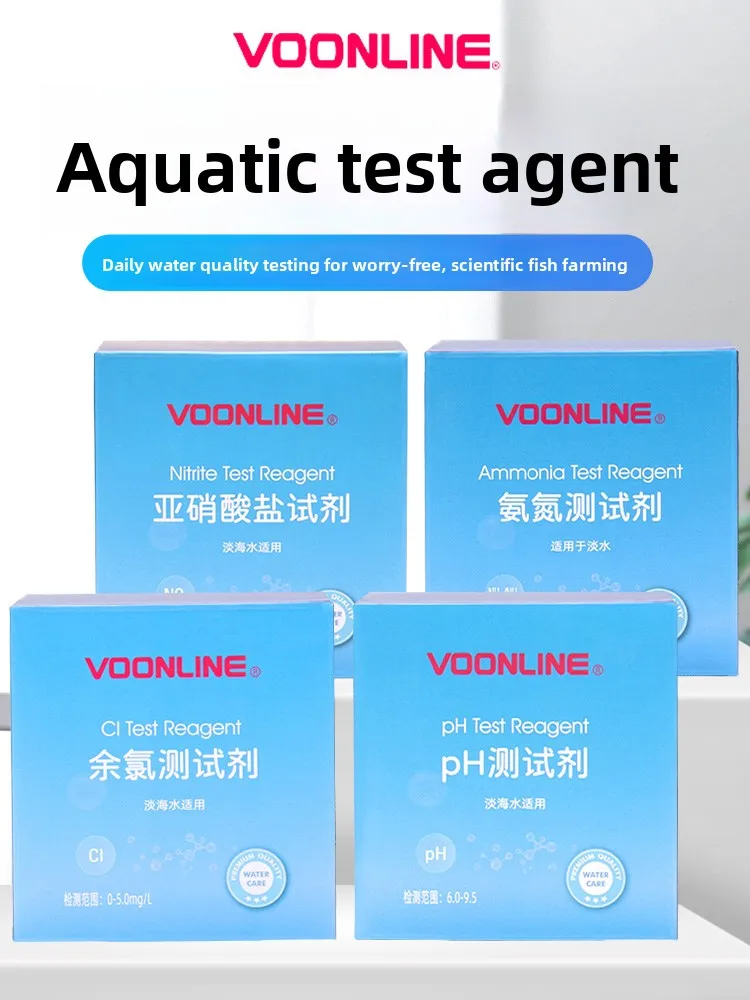 VOONLINE Aquarium Water Test Kit Strips - Measures pH, Ammonia,Nitrite,Nitrate (NO3),Hardness,Chlorine for Freshwater/Saltwater