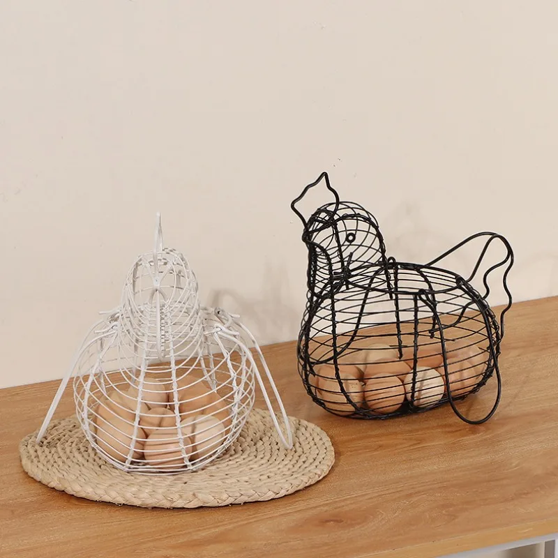 Wire Egg Collection Baskets Egg Collecting Gathering Basket Large Capacity Gathering Basket Practical And Multifunctional For