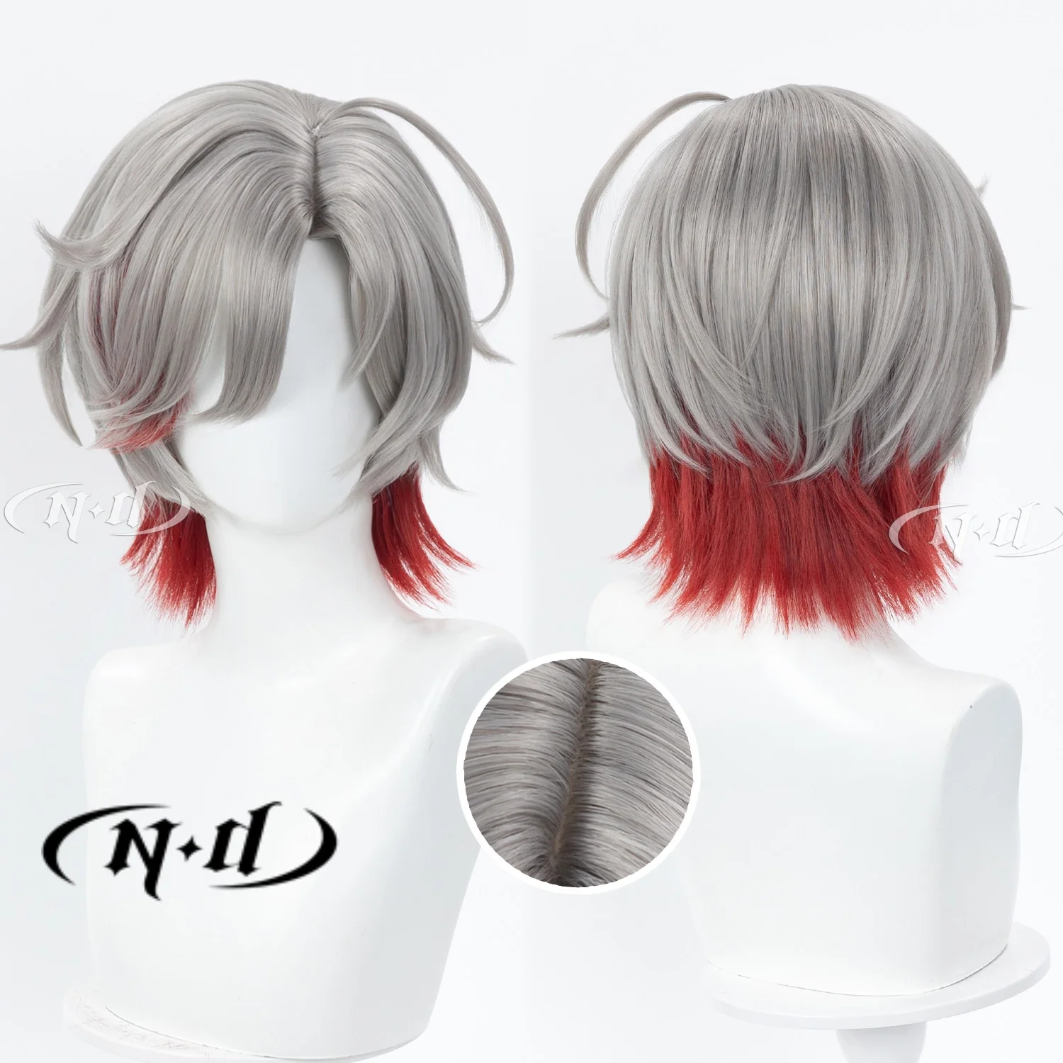 ND Illuga Genshin Impact Cosplay Wigs Hair Hairpiece for Comic-con Cosplayer Halloween Costume Party Theme Heat-Resistant