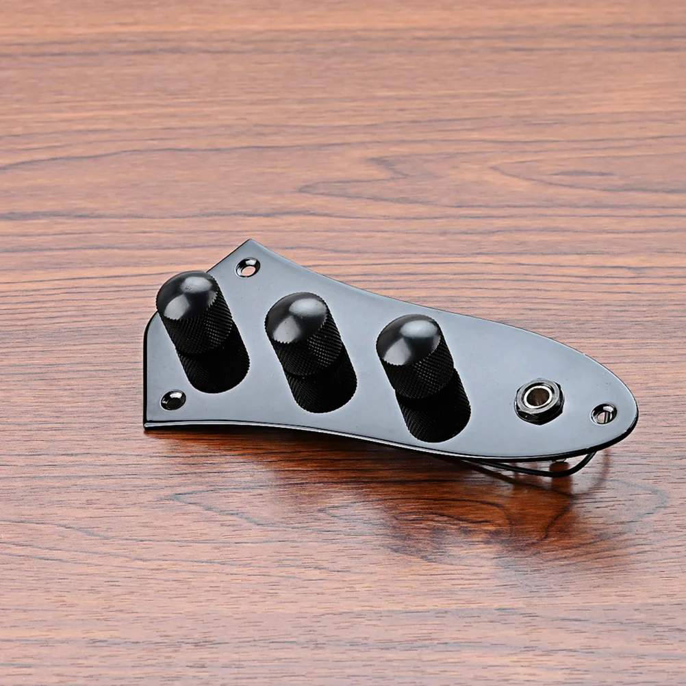 

1 Set Durable Control Plate Pre-Wired Control Board Replacement For Electric Jazz Guitar Small Lightweight Easy Install Black