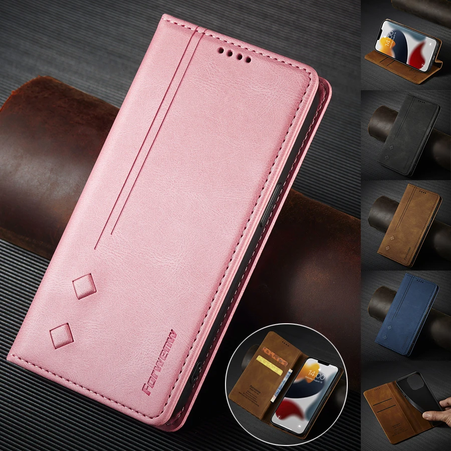 

Wallet Style Skin Feel Flip Leather Case For iPhone 13 Pro Max 13Mini 12 Pro Max 11 Pro Max SE2020 X XS XR XS Max 8/7/6/6S/ Plus