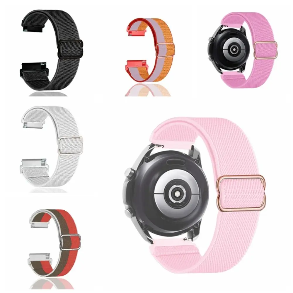 20mm 22mm Watch Strap Adjustable Smart Watch Watchband Elastic Nylon for Samsung Galaxy Watch 6/5 Pro/4/3/Active 2/Gear S3