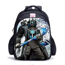 Printe Skibidi toilet Backpack Primary Titan Cameraman Boys Girls Orthopedic School Bags Games Kids Mochila Escolar