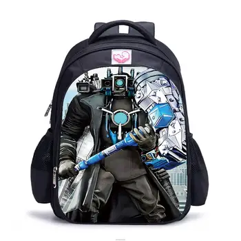 Printe Skibidi 변기 배낭 초등 타이탄 카메라맨, 소년 소녀, 정형외과 학교 가방 게임, 어린이 모칠라 에스칼라 