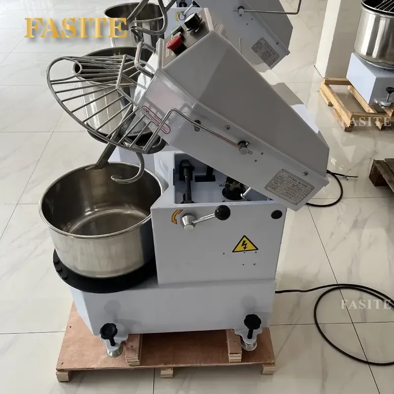 For Commercial Bakery Spiral Dough Mixer Heavy Duty Head-up Design Large Capacity Stainless Steel Bowl Efficient Kneading