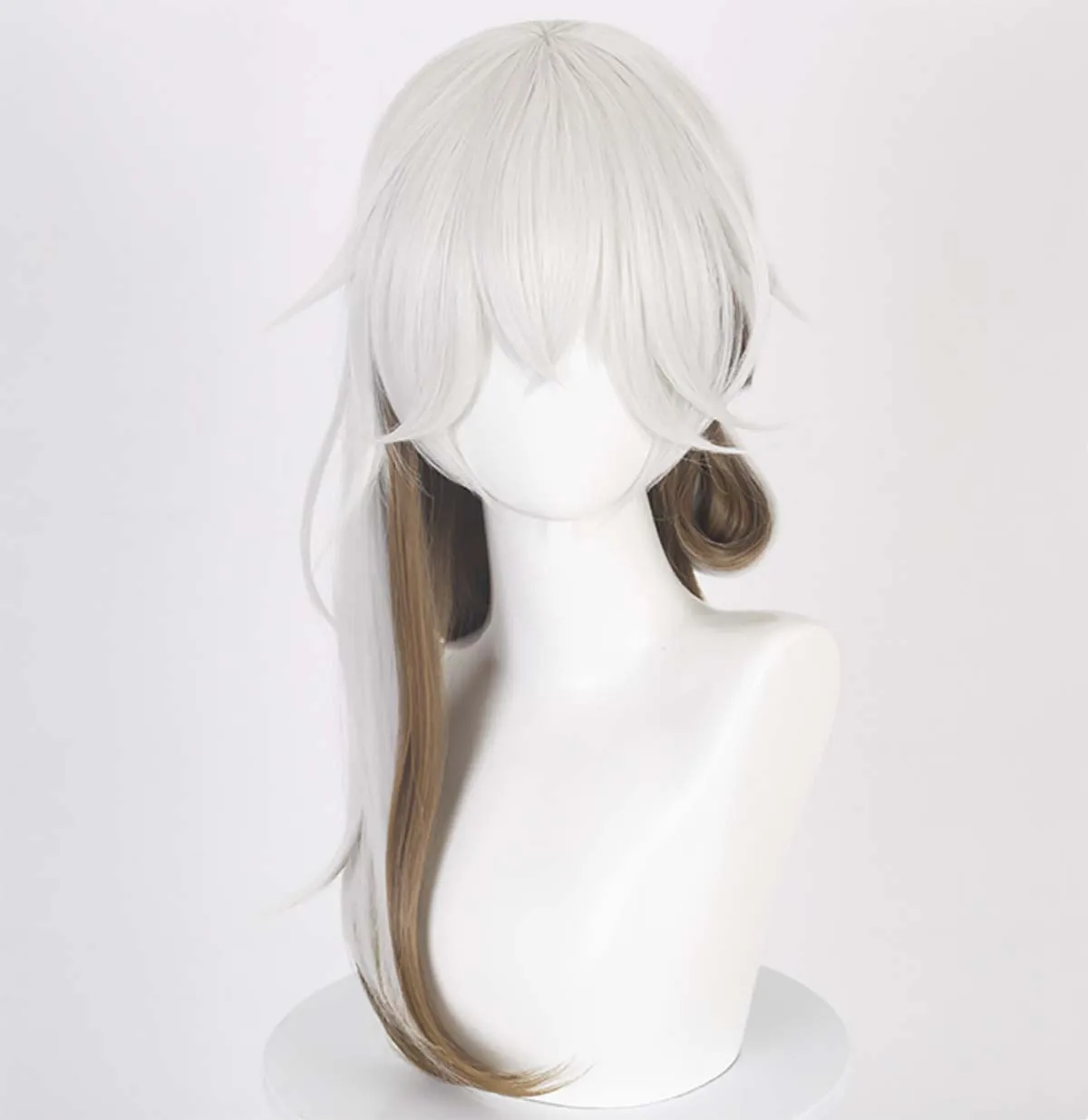 Men Game Reverse:1999 Cosplay Medicine Pocket  Silver White Brown Wig