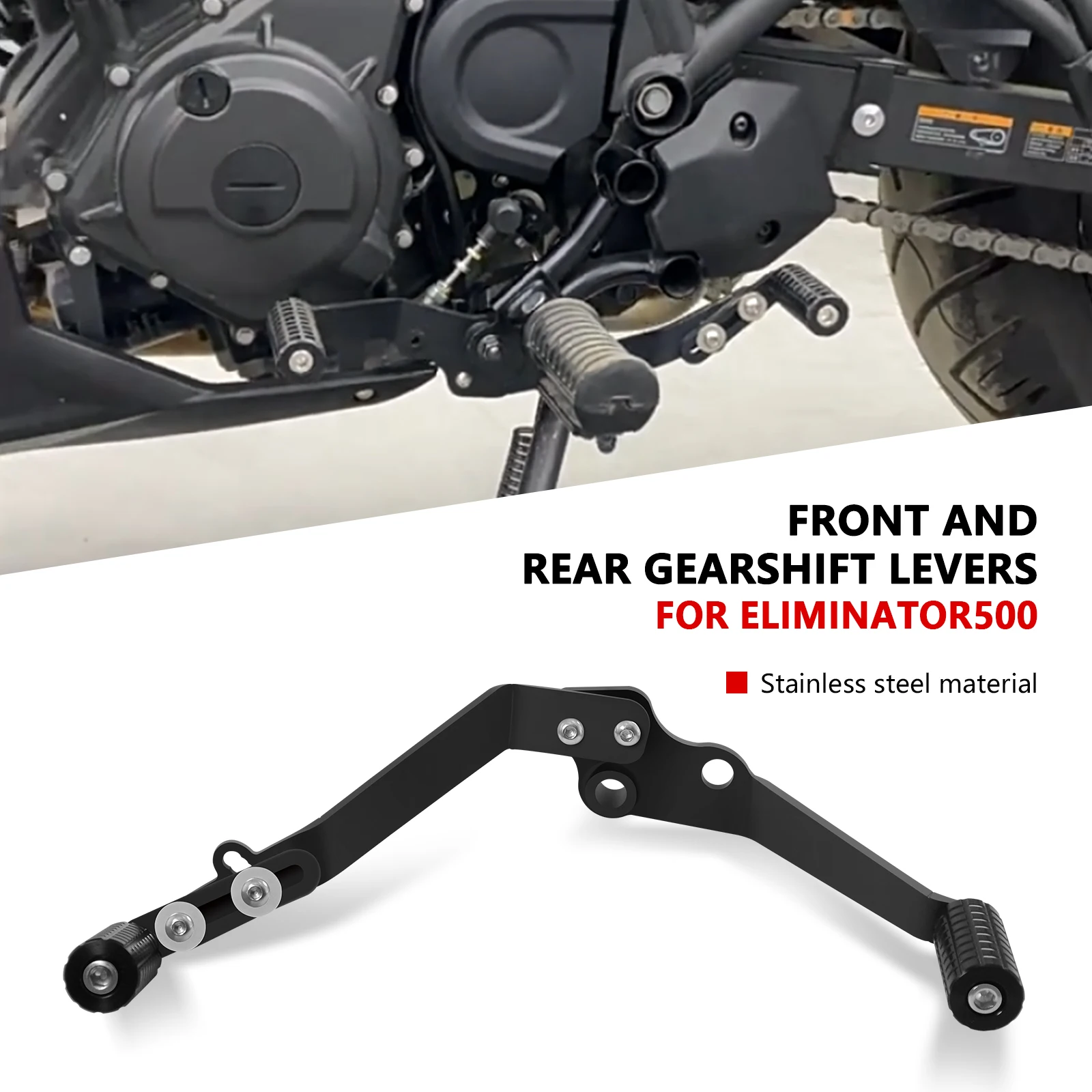 

For Eliminator 400 450 500 2025 2024 2023 Motorcycle Adjustable Gear Shifter Shift Pedal Front Rear Lever Shift Pegs