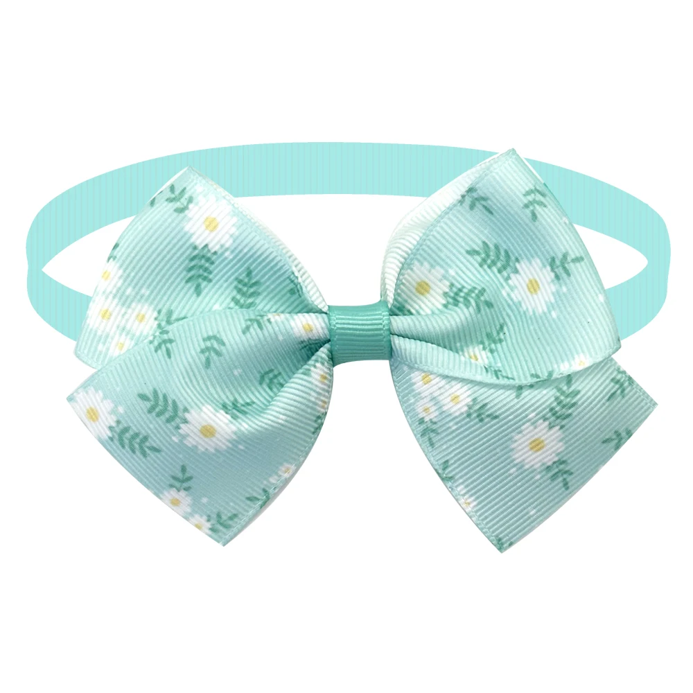 50/100pcs Spring Flower Style Small Dog Bow Tie For Small Dog Bows Pet Dog Bowties Collar For Dogs Pets Grooming Accessories