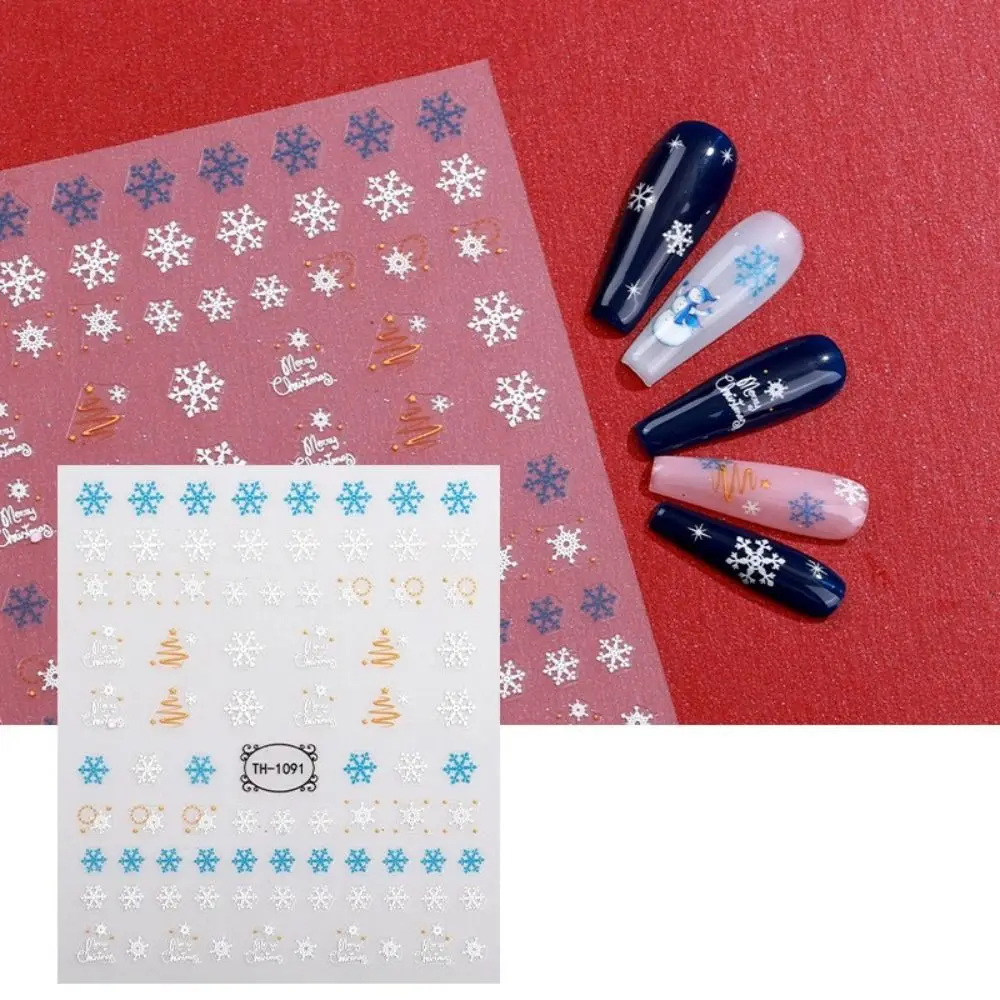 

Kawaii New Year Back Glue Manicuring Santa Claus Nail Salon Christmas Nail Sticker Nail Decals Nail Art Sticker Nail Decoration