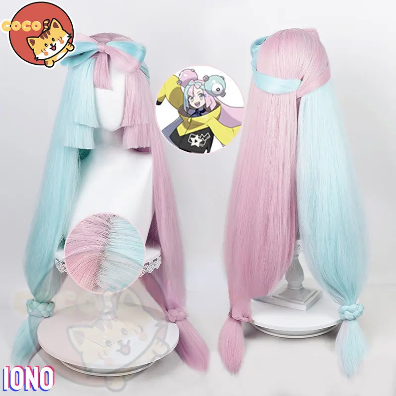 

CoCos Game Scarlet/VioletIono Cosplay Wig Game Cos Scarlet/VioletScarlet and Violet Cosplay Iono Cosplay Green Pink Hair