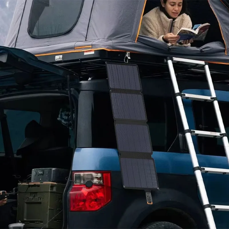 Solar Folding 36W 13.2V 2.72A 23% Efficiency Polyester 900D Bag Solar Charger USB for Smartphones Camping Caravans