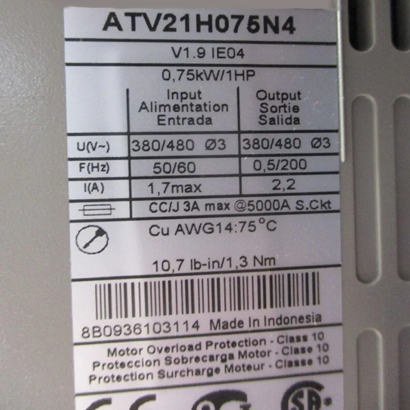 Frequency Converter ATV21H075N4 In Good Condition