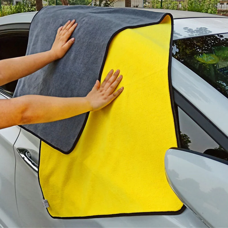 60X160cm Big Size Towel for Car Body Cleaning Soft Drying Cloth Double Layer Clean Rags Microfiber Washing Towels