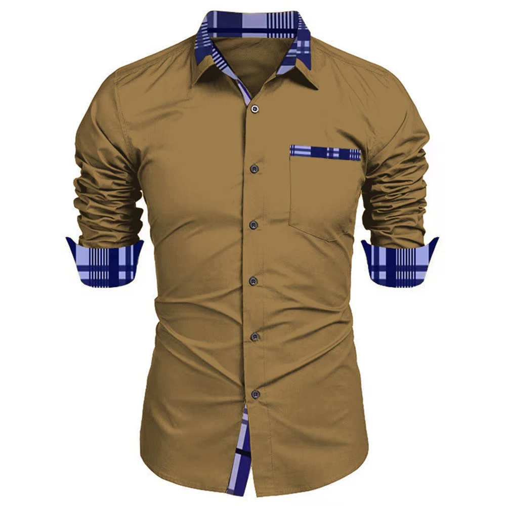 Men\'s Long Sleeve Shirt Formal Shirt Business Casual High Quality Casual Non-ironing Anti-wrinkle Lapel Men\'s Clothing