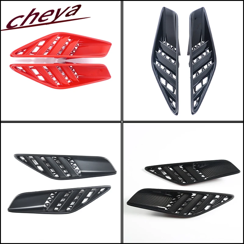 

For Chevrolet Corvette C7 2014-2019 ABS Plastic Carbon Fiber Pattern Car Rear Side Fender Vent Sticker Auto Accessories 2 Pcs