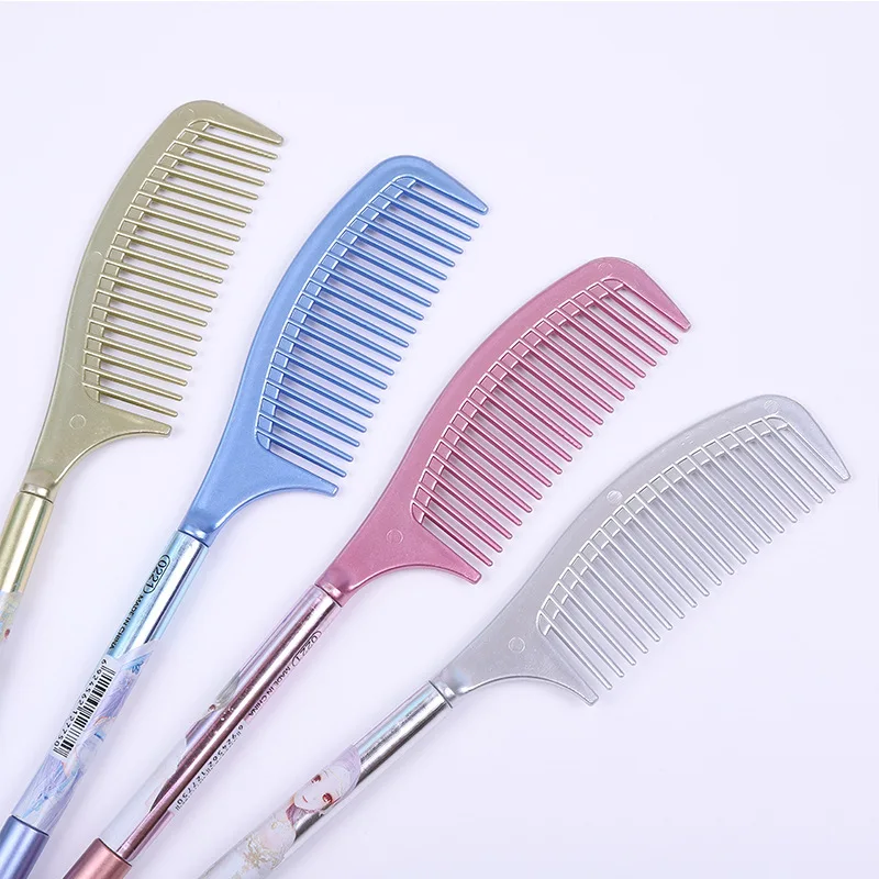 Cartoon Comb Styling Tools Gel Pen Black Ink Pens School Office Writing Supplies Stationery Gift Portable Расческа Для Волос