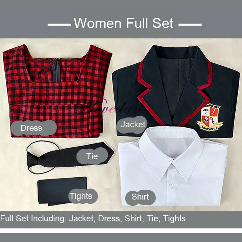 New Comics The Umbrella Academy Cosplay Costume Men Woman Anime College School Uniform Jacket Shirt Dress OA2336