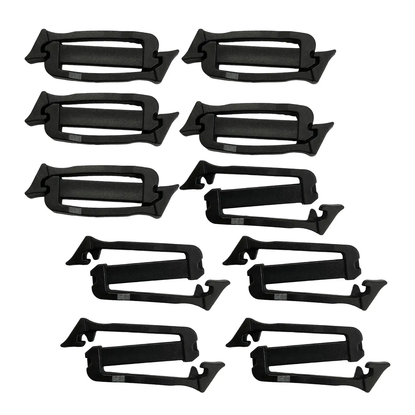 10 Pieces G Hook Webbing Buckles Black DIY Webbing Connecting Clips Backpack Bag Clips for Luggage Sack Hiking Backpack Strap