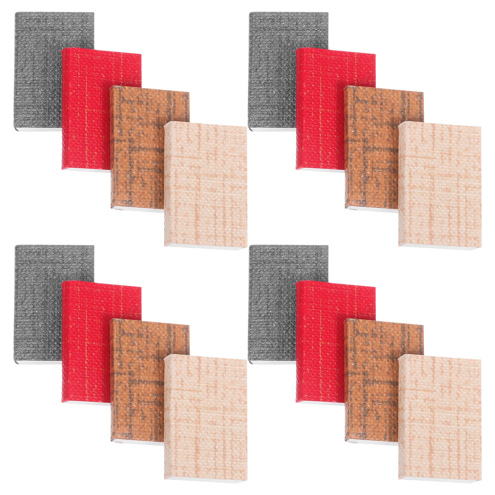 

16pcs 1:12 Scale Miniature For Dollhouse Elegant Tiny Blank Books With Functional Pages Portable Mini Books Study Room Bedroom