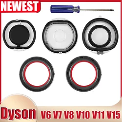 Anello di tenuta fisso superiore del contenitore della polvere e coperchio della base per Dyson V6 V7 V8 V10 V11 V15 Aspirapolvere Pezzo di ricambio per tazza di polvere