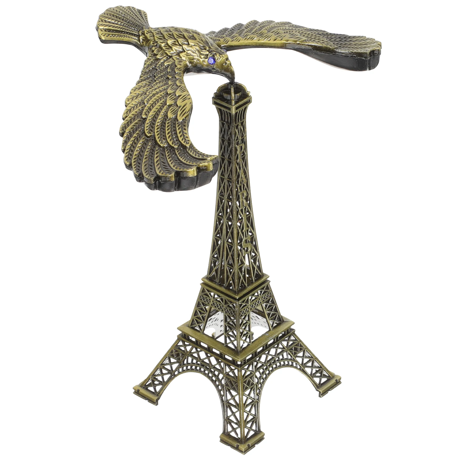 

Metal Balance Bird Decor Eiffel Tower Base Balance Crafts Tabletop Levitation Figurines Crafts ornament Home Office Decor