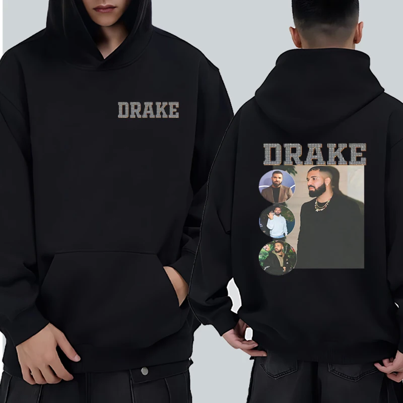 

Drake harajuku fashion Double Sided printed Autumn Winter Hoodie Unisex vintage hip hop streetwear Men women Casual Sweatshirt