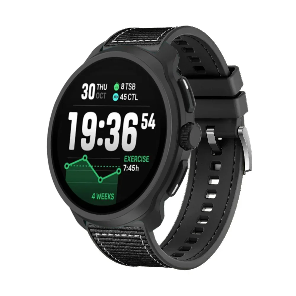 22mm Composite Silicone Strap for COROS APEX 4 42mm PACE Pro/3 Amazfit Balance 2 Bracelet WatchBand for Suunto Vertical 2 Race 2