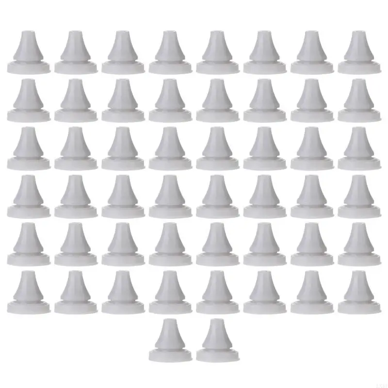 

LXAF 50pcs Силиконовый душевой насадку для душевой насадки спреры с брызги с круглым наконечником для отверстия 4 мм