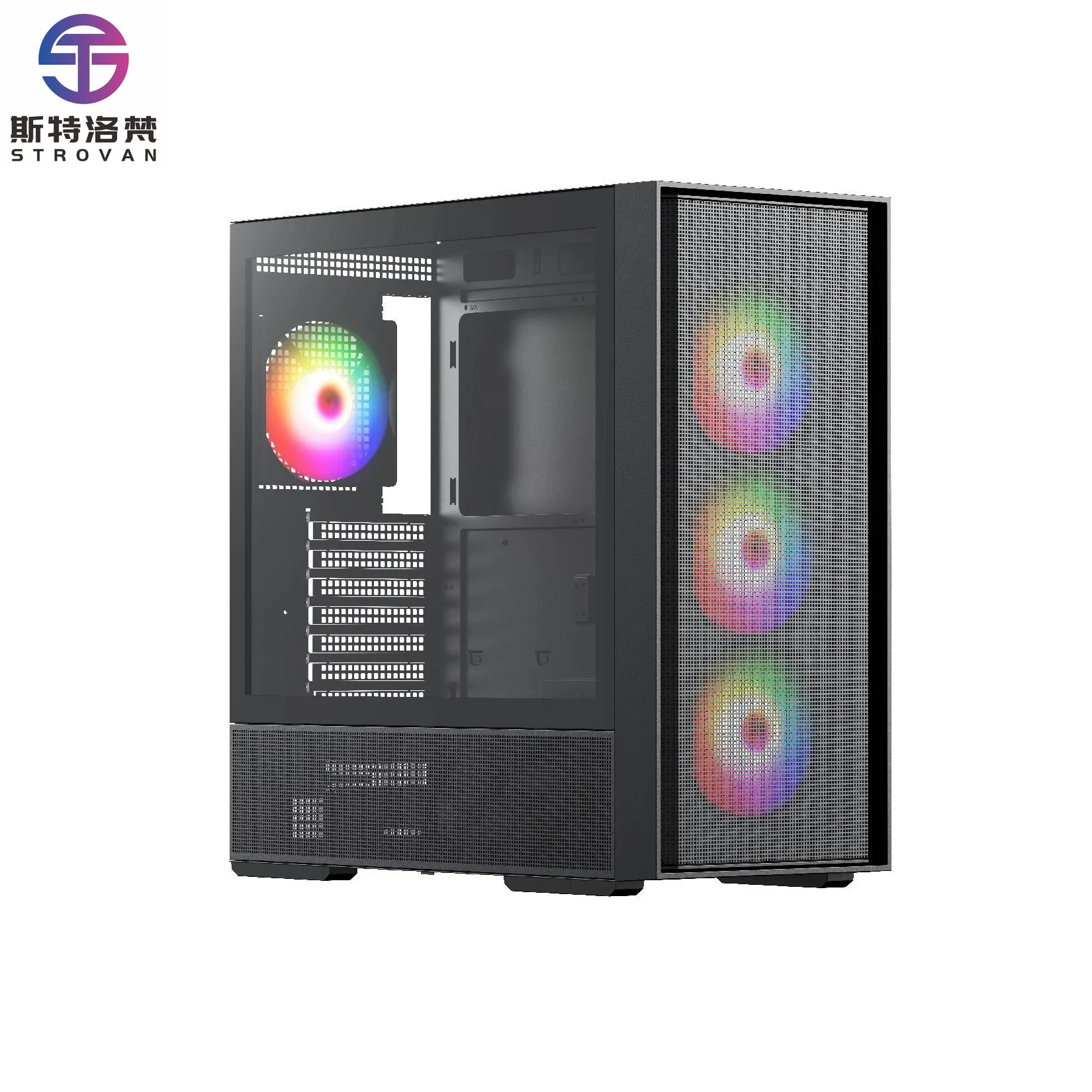 حافظة كمبيوتر من الزجاج المقسى HD USB 3.0 ATX حافظة كمبيوتر مكتبي #1