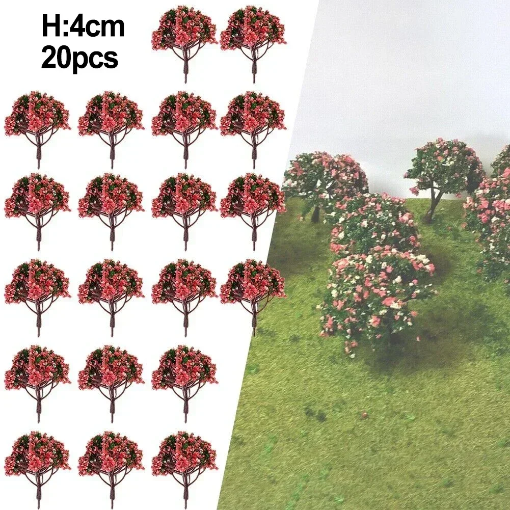 

20Pcs Model Trees Railway Scenery Flower Tree Plant Model Tree Railway Layout Scene For DIY Toys Decoration Miniature Landscape