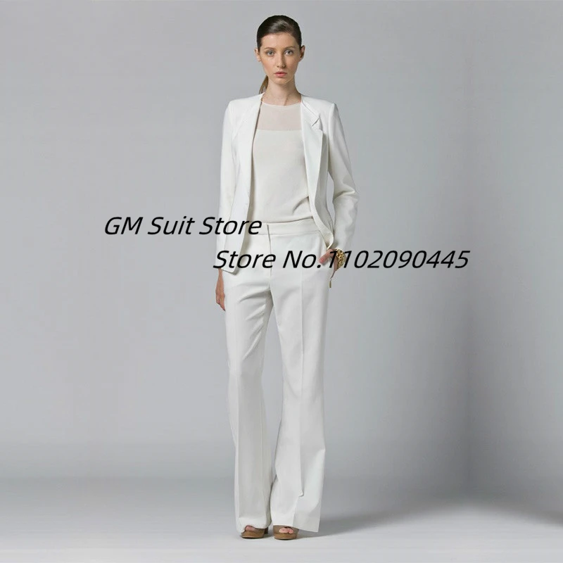 

2022 Office Lady Solid Blazer Jackets Trouser Women Two Piece Set костюм женский Casual Work PantSuit