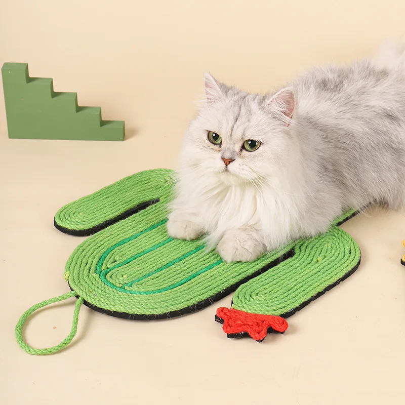 Avocado cat scratch board sofa anti scratch wear-resistant claw device cat toys pet supplies cactus cat scratch pad sisal