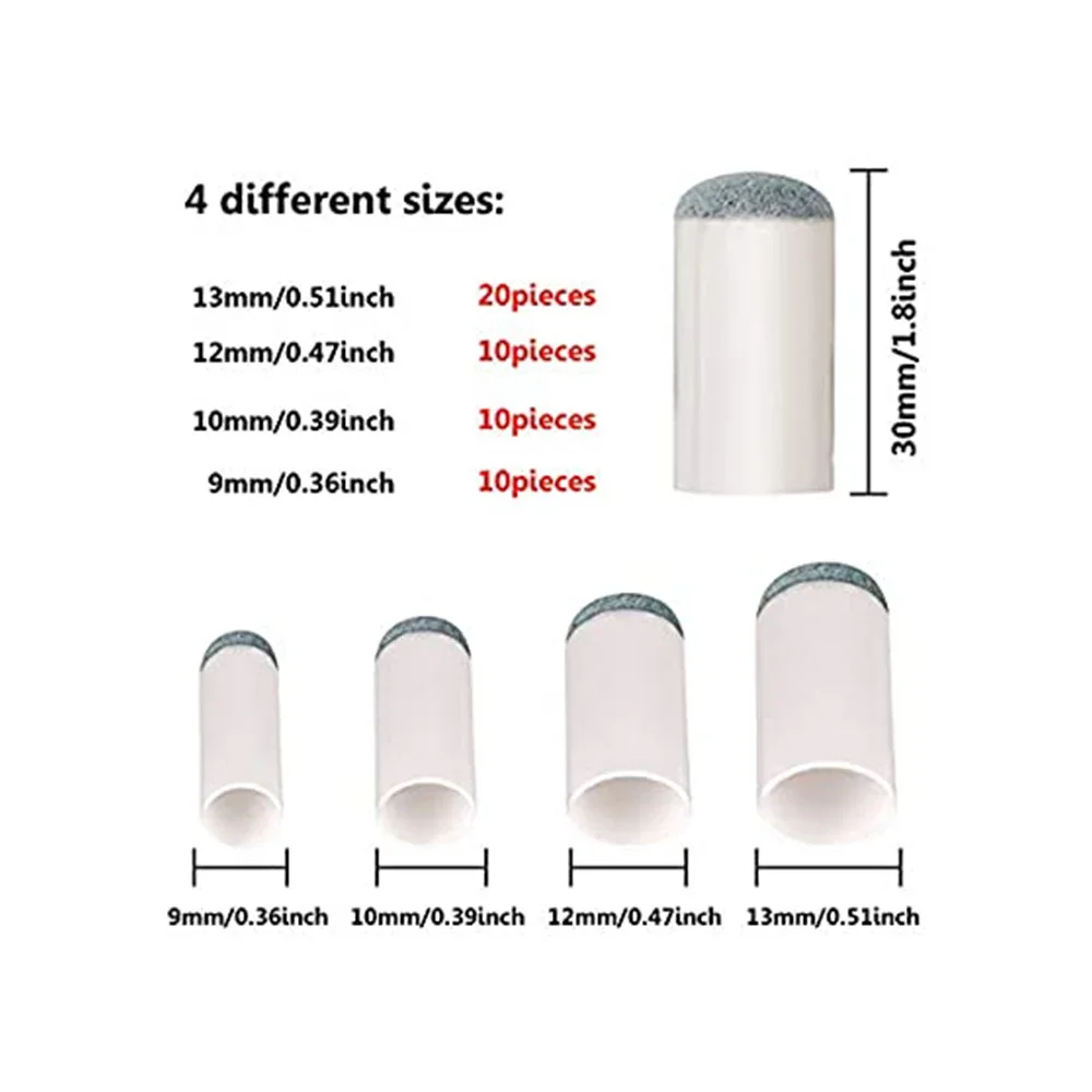10 قطعة/الوحدة البلياردو استبدال تلميح ل جديلة عصا إصلاح قضيب ملصق تلميح #5